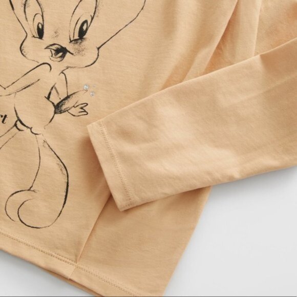 Zara Looney Tunes Long Sleeve Girls T-shirt Top Too Smart to Care NWT Size 13 14 - Picture 2 of 7